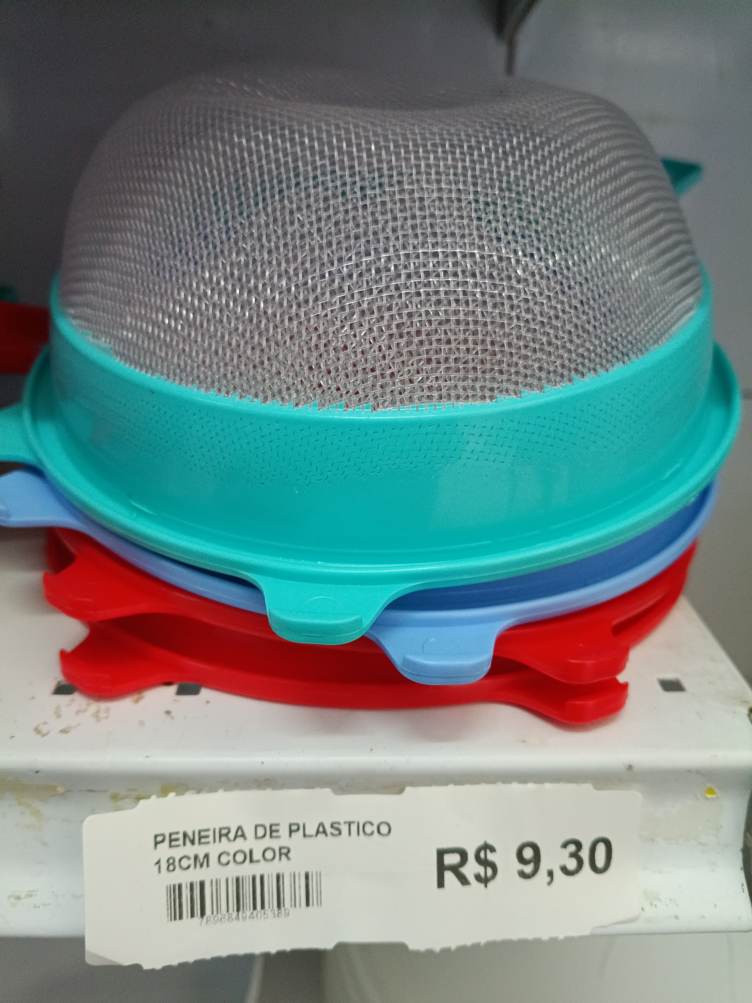 Peneira de Plastico 18cm Color