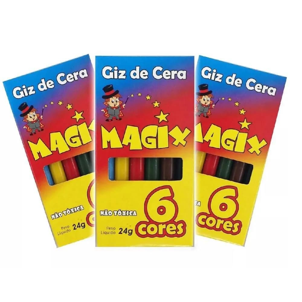 Gizão de Cera Magix C/6 Cores