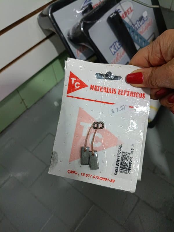 Escova de carvão para furadeira Bosch 111 3490L, pacote com 2