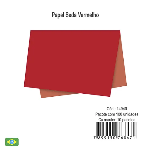 Papel seda vermelho