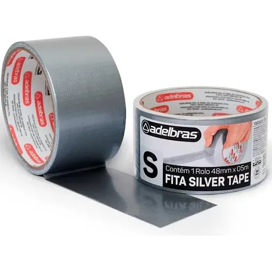 Fita adesiva Silvert Adelb 48 x 5 m prata
