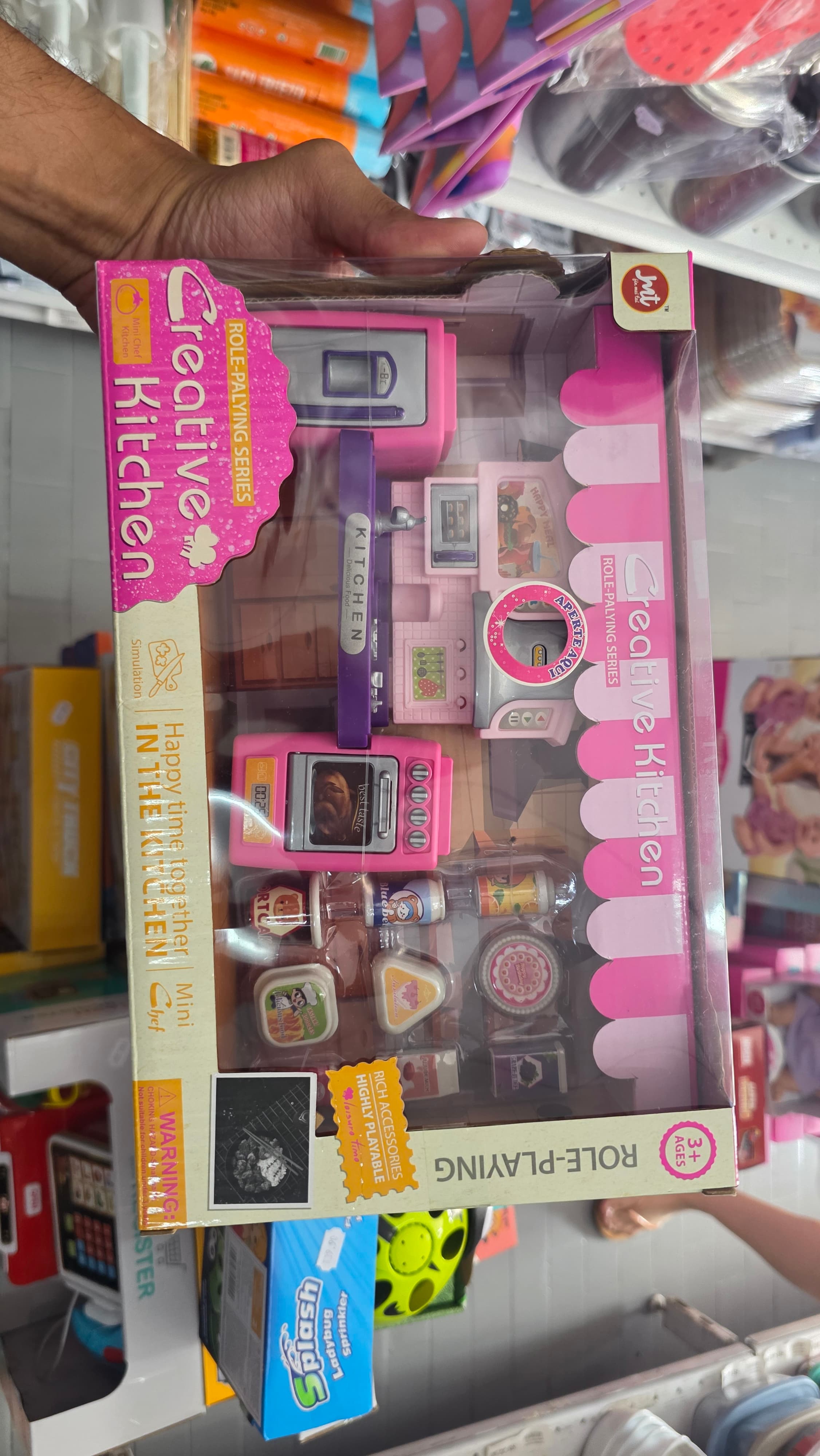 Kit cozinha de plástico com acessórios sortidos