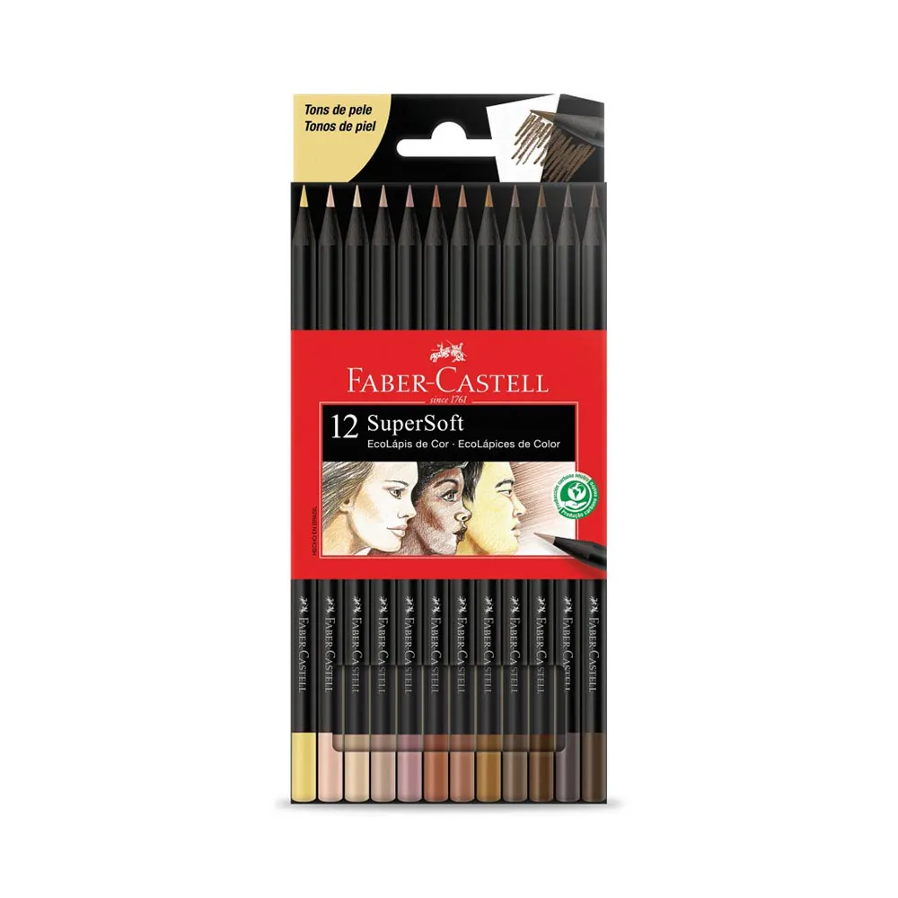 Lapis 12 Cores Supersoft Tons de Pele 120712SOFTTP