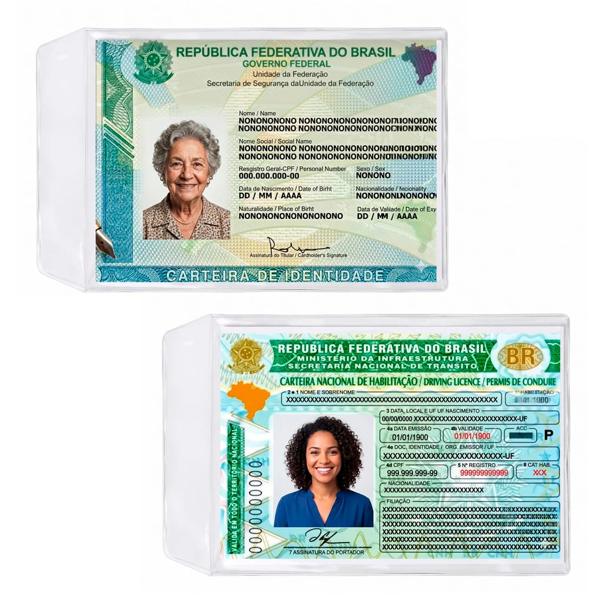 Protetor P/carteira Habilitacao/rg 7X10,5 p-7