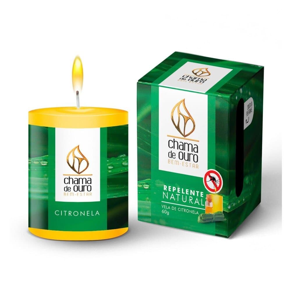 Vela Aromatica 60g Repelente Natural Citronela