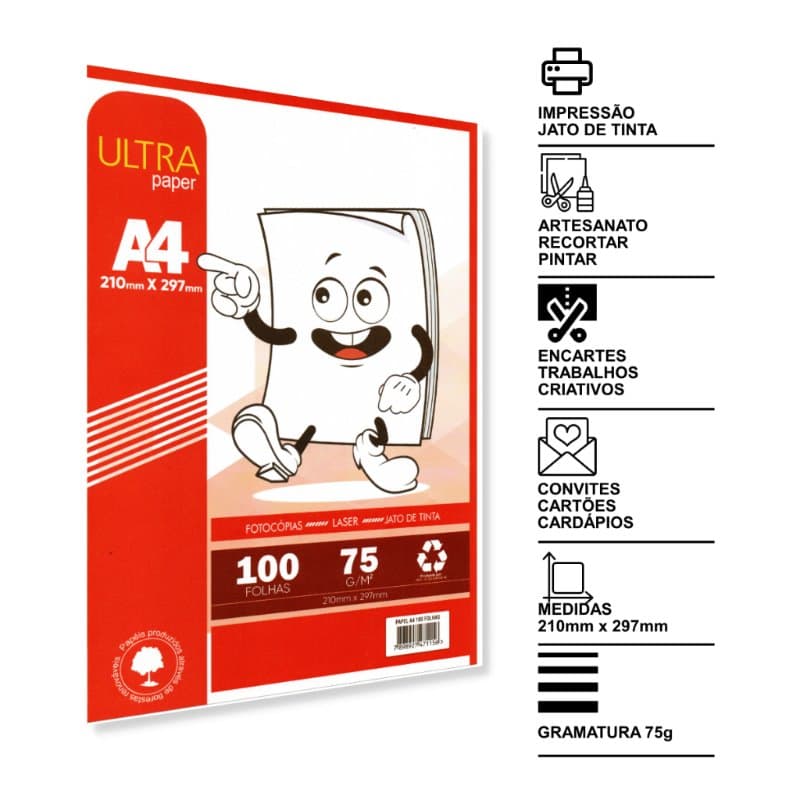 Folha A4 Ultrapapper C/100