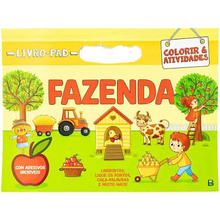 Livro Pad Colorir e Atividades Fazenda 1167243