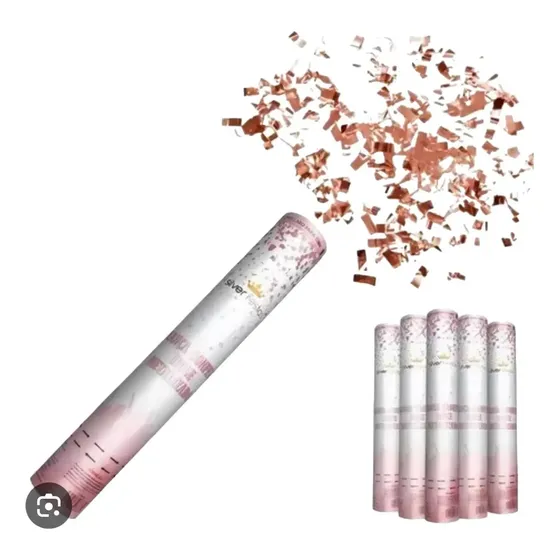 Lança Confete Metalizado Rose Gold