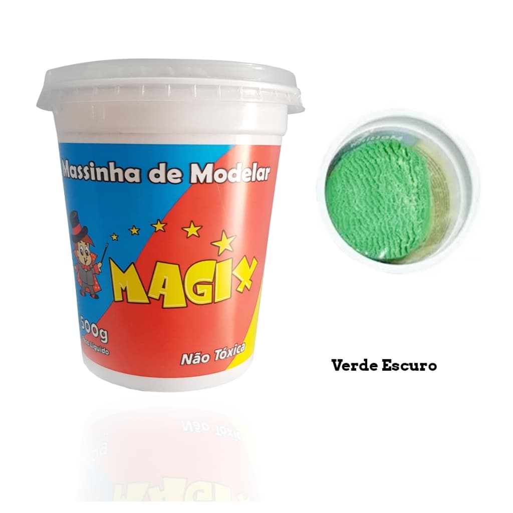Massa para modelar Magix 150 g verde escuro