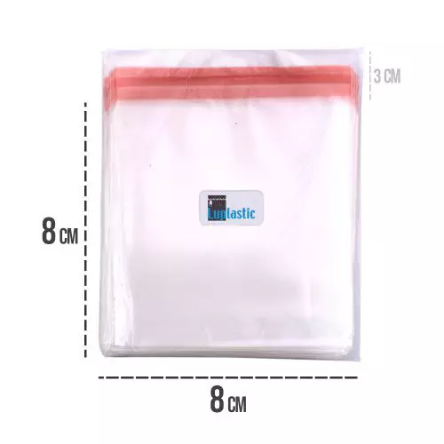 Saco para presente adesivado 8 cm x 8 cm