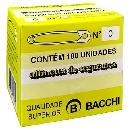 Alfinete número 0 Bacchi com 100