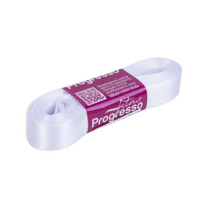 Fita cetim 15 mm branca com 10 metros