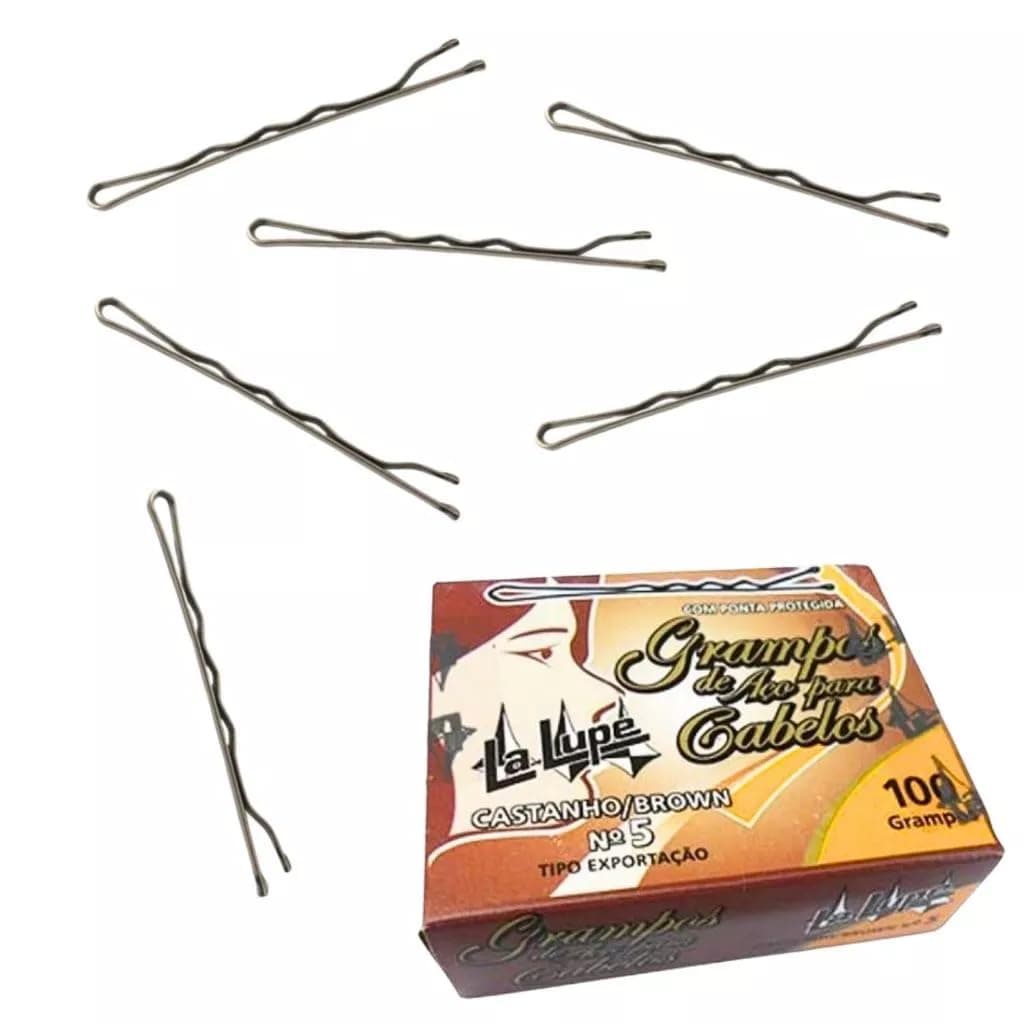 Grampo P/ Cabelo LA Lupe Castanho N5