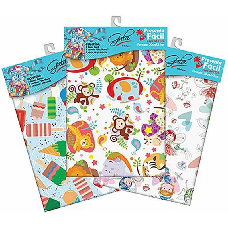 Kit saco presente kids 35 x 45 cm