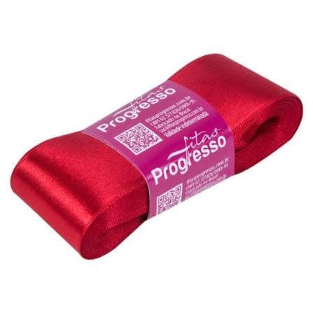 Fita cetim 38 mm x 10 m vermelho