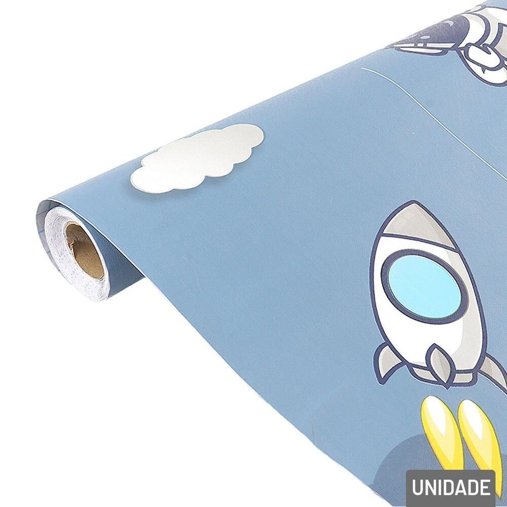 Adesivo Decorativo 45 cm x 5 m Infantil Espacial