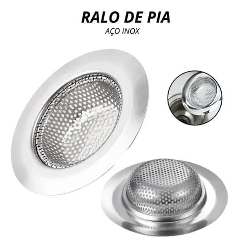 Ralo de Inox 11,5cm para Pia com Borda