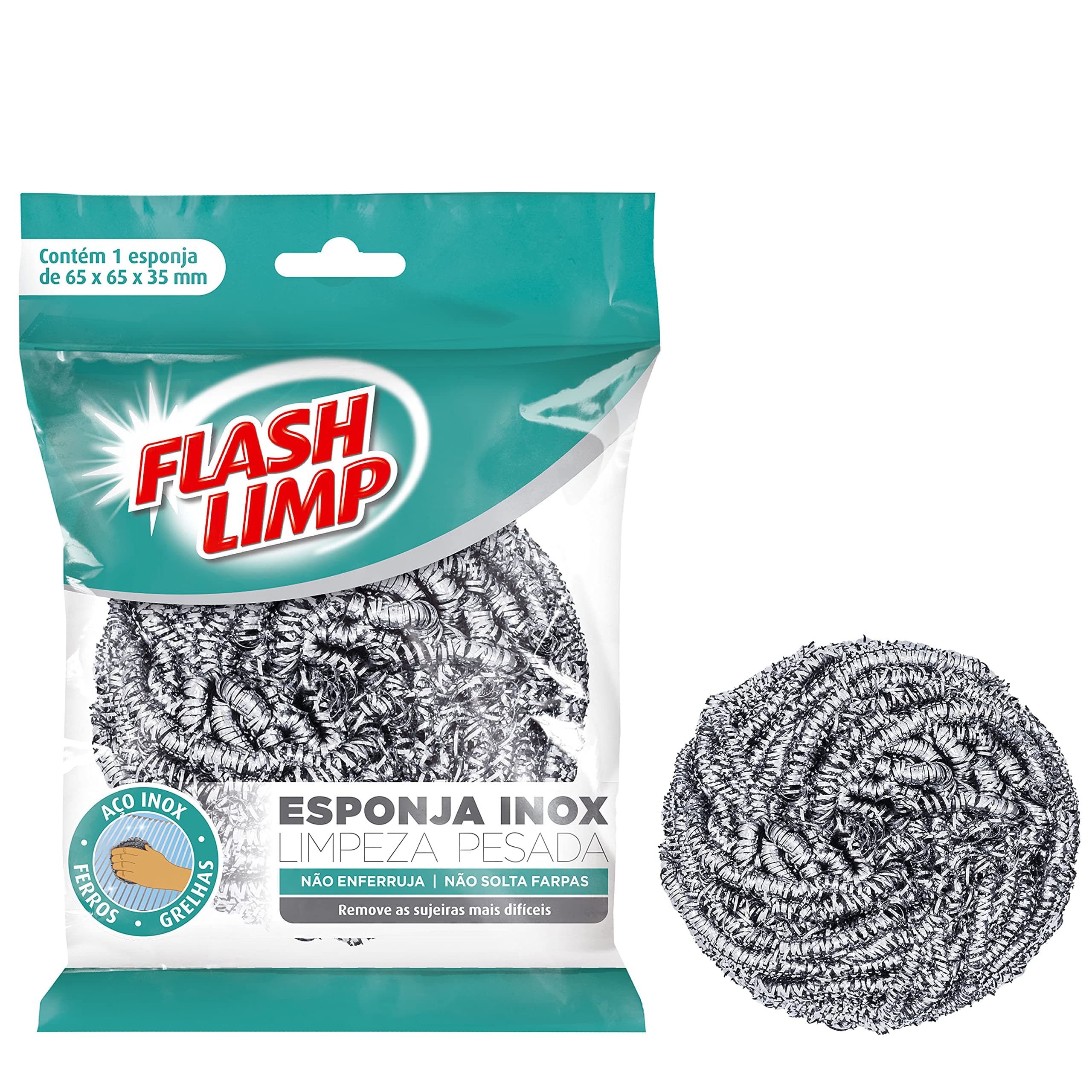 Esponja de Limpeza Aço Inox