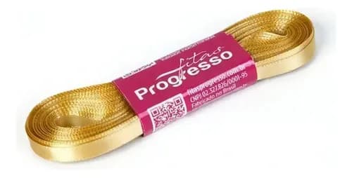 Fita cetim 7 mm x 10 m dourado