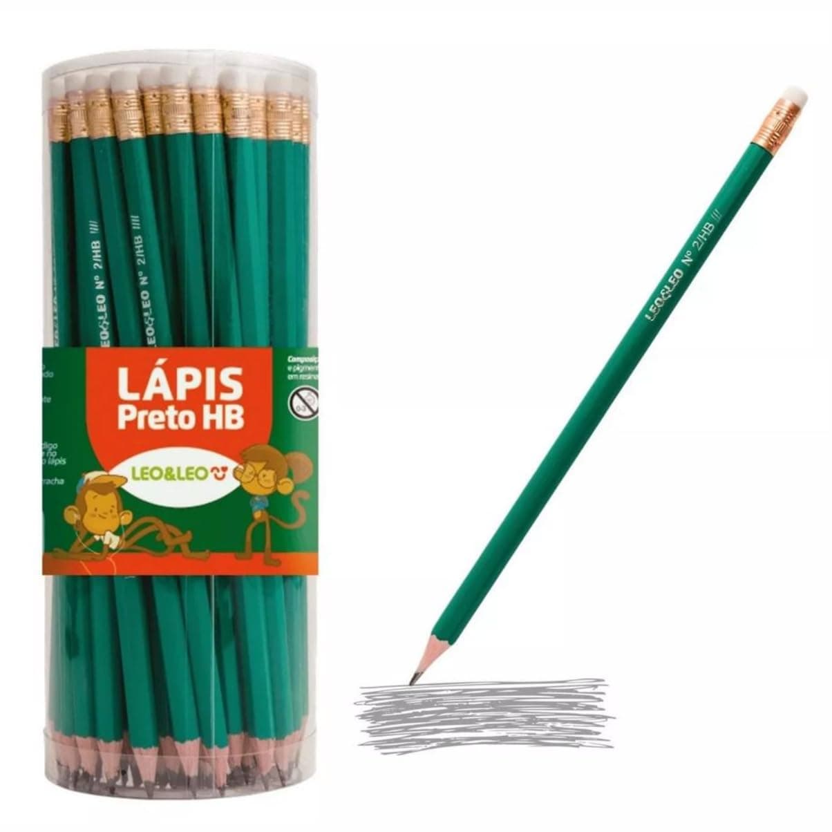 Lapis Preto HB Plastico com Borracha (unidade)