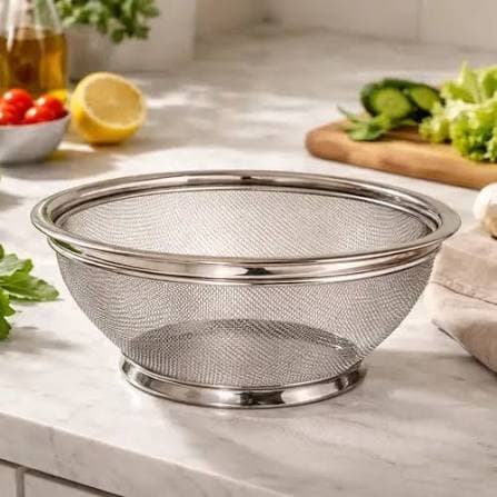 Escorredor de Alimentos Inox 28cm Multiuso