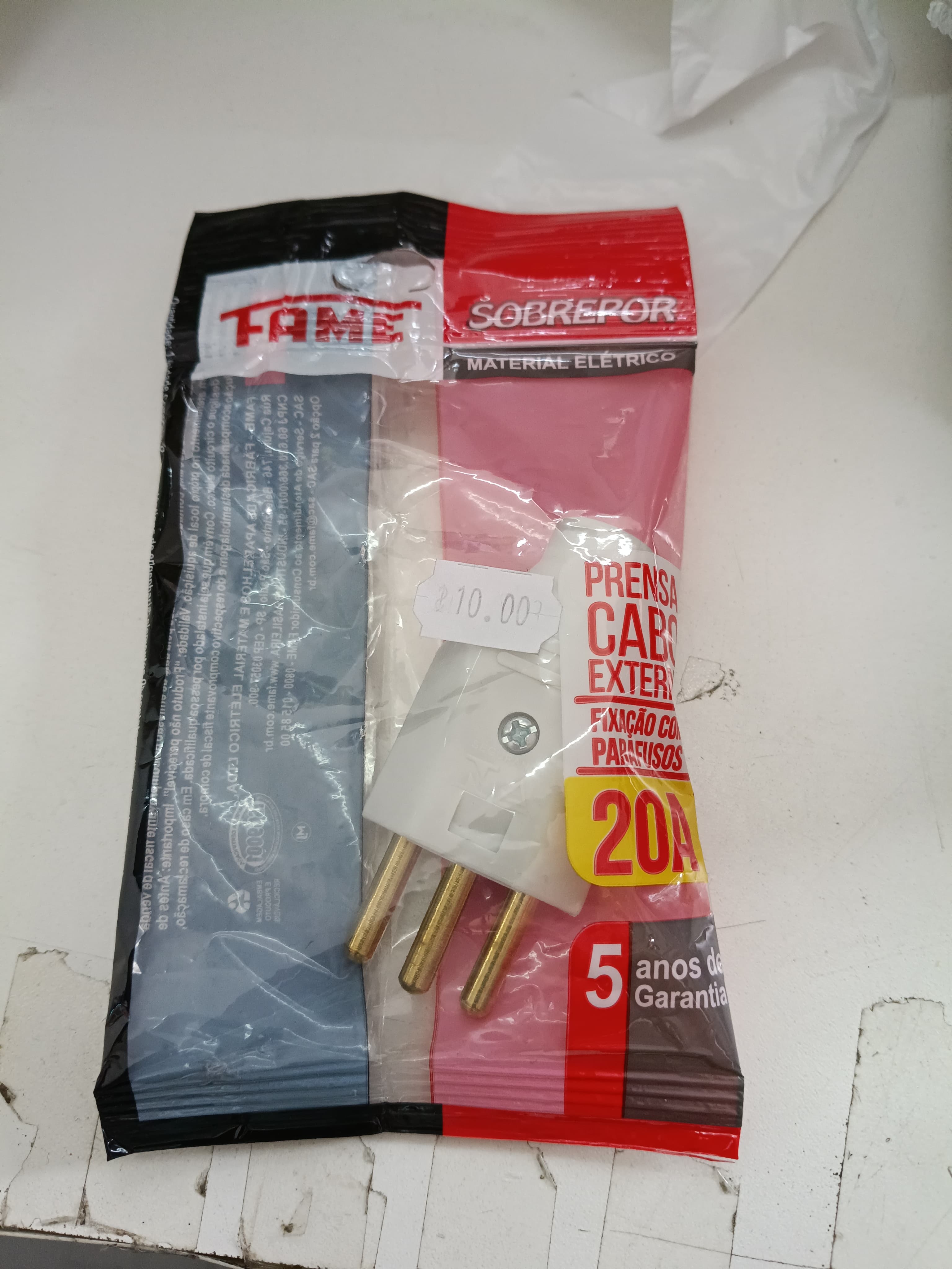 Plugue Pad 2P+T 20A CZ
