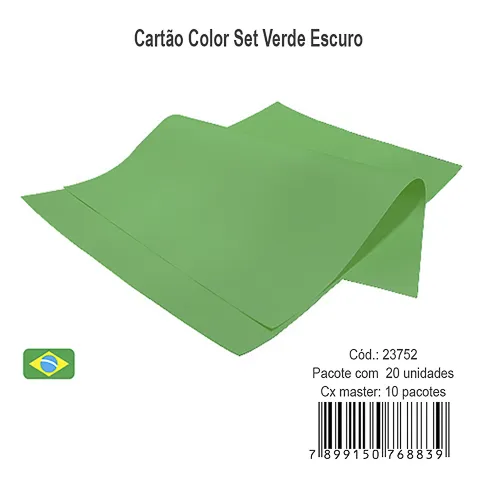 Cartao Color Set Verde Escuro