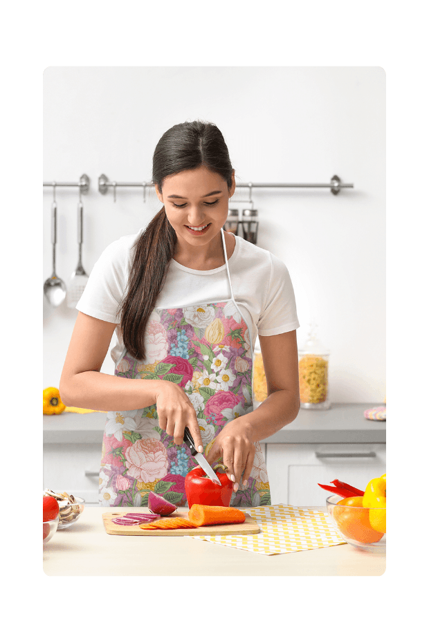 Avental de cozinha polietileno 62 cm flanelado