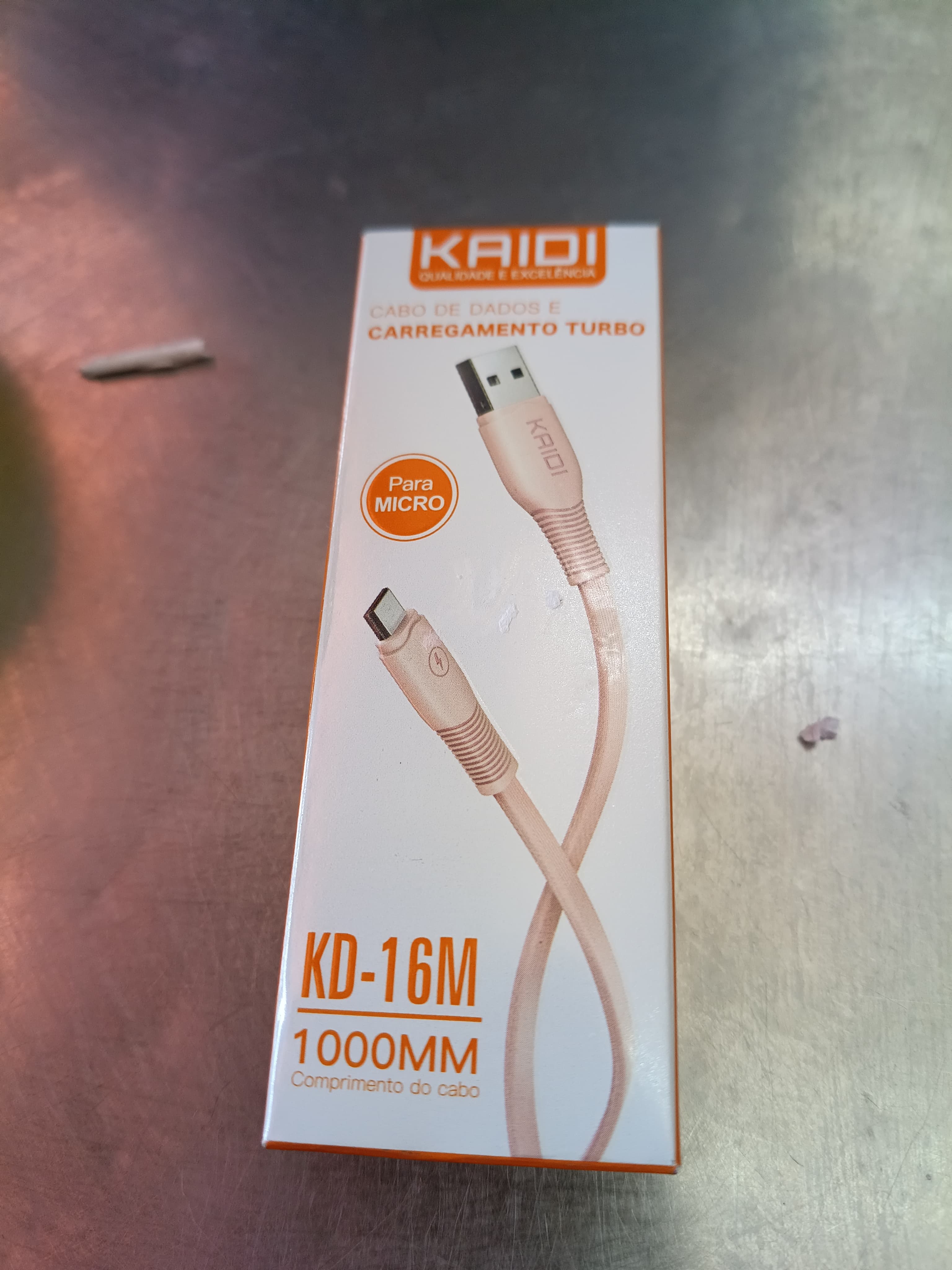 Cabo V8 3A Nylon 1 Metro Kaidi - KD-16M