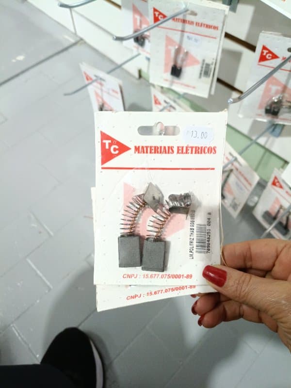 Escova de carvão para lixadeira Poly GD 3391B, pacote com 2