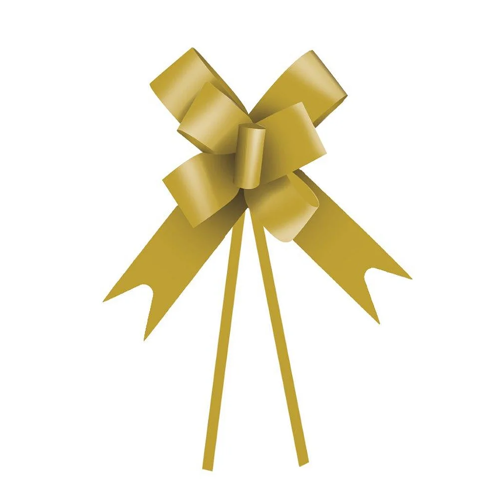 Laço para Presente 10 Pçs 1,2x24cm Liso Ouro