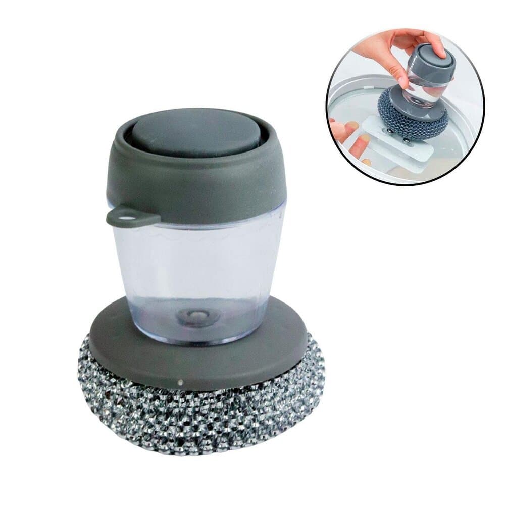 Esponja de Limpeza Aço com Dispenser Multiuso