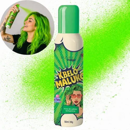 Tinta para Cabelo Spray 150ml Verde Neon