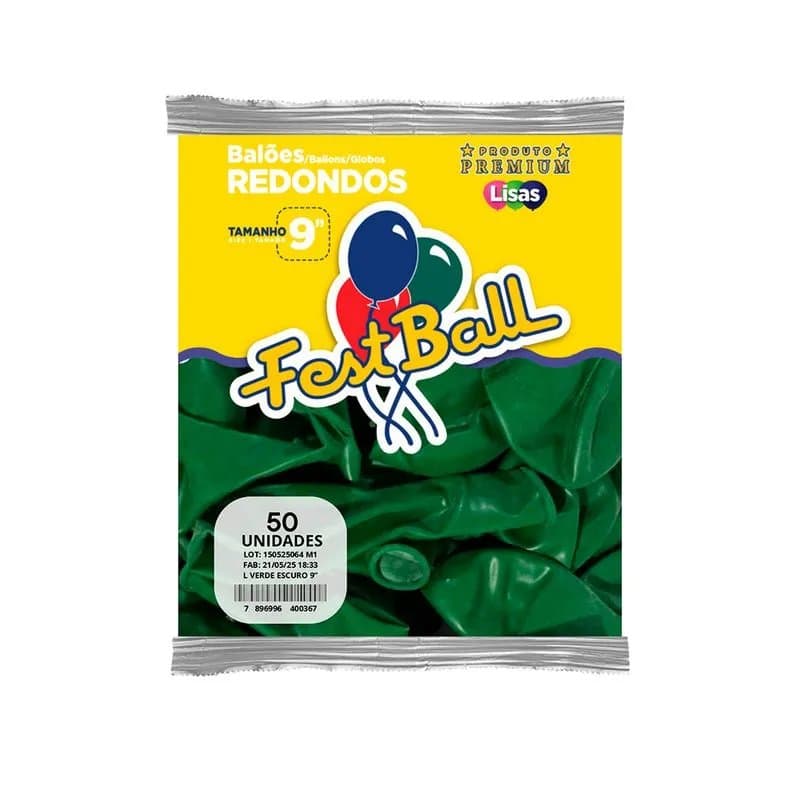 Balões verde escuro Festball número 7