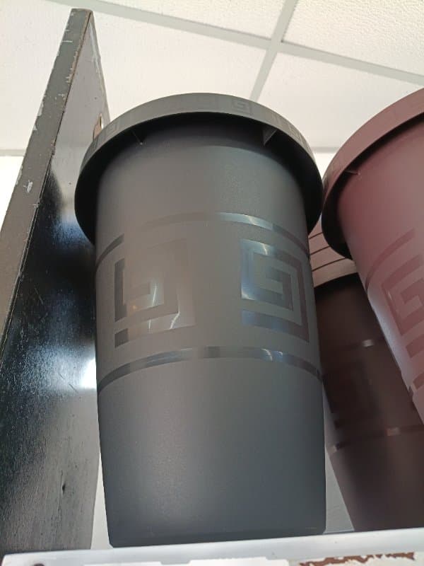 Vaso Grego Redondo 11 Litros - Preto