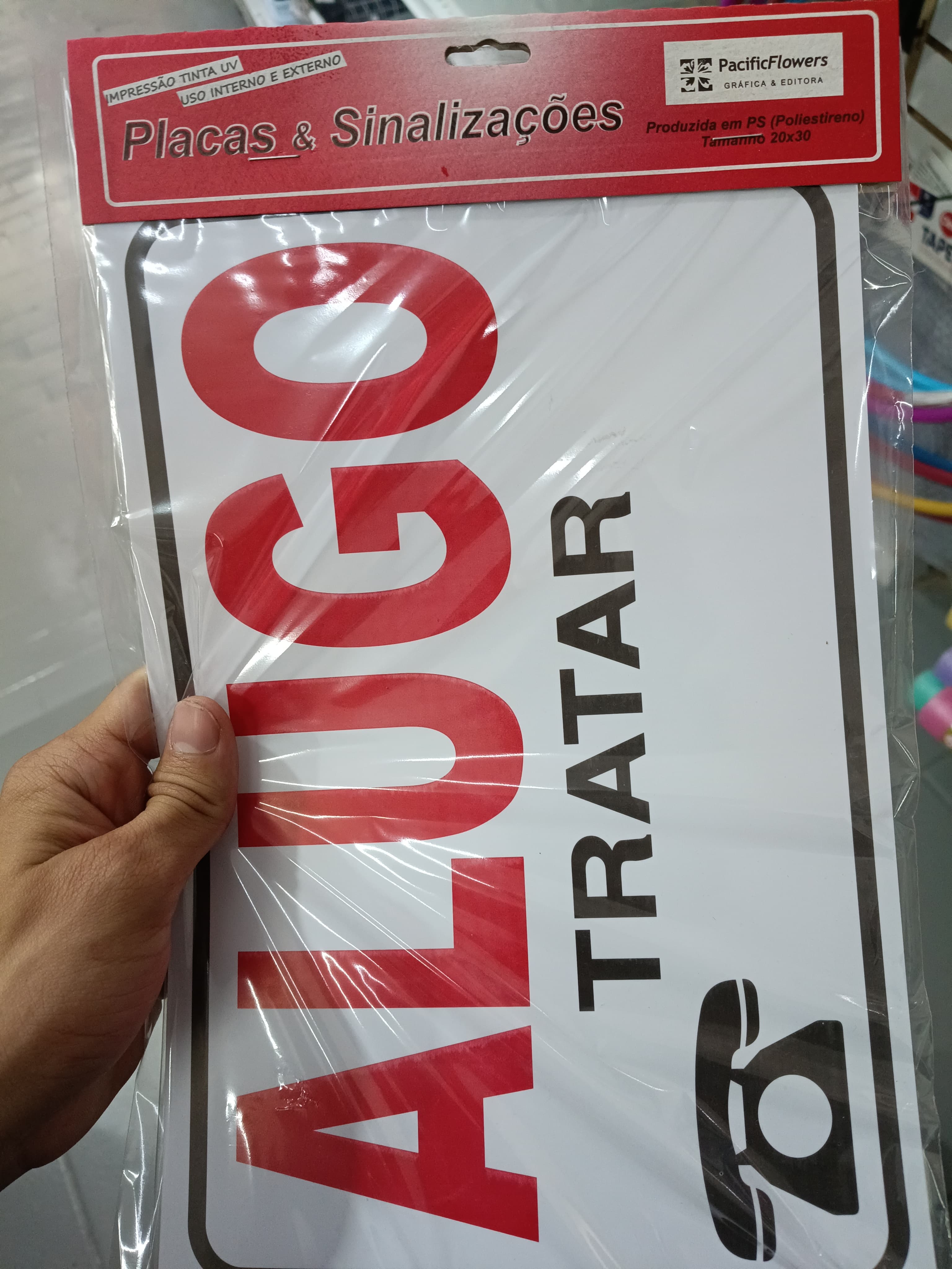 Placa Sinalizacao Alugo (unidade)