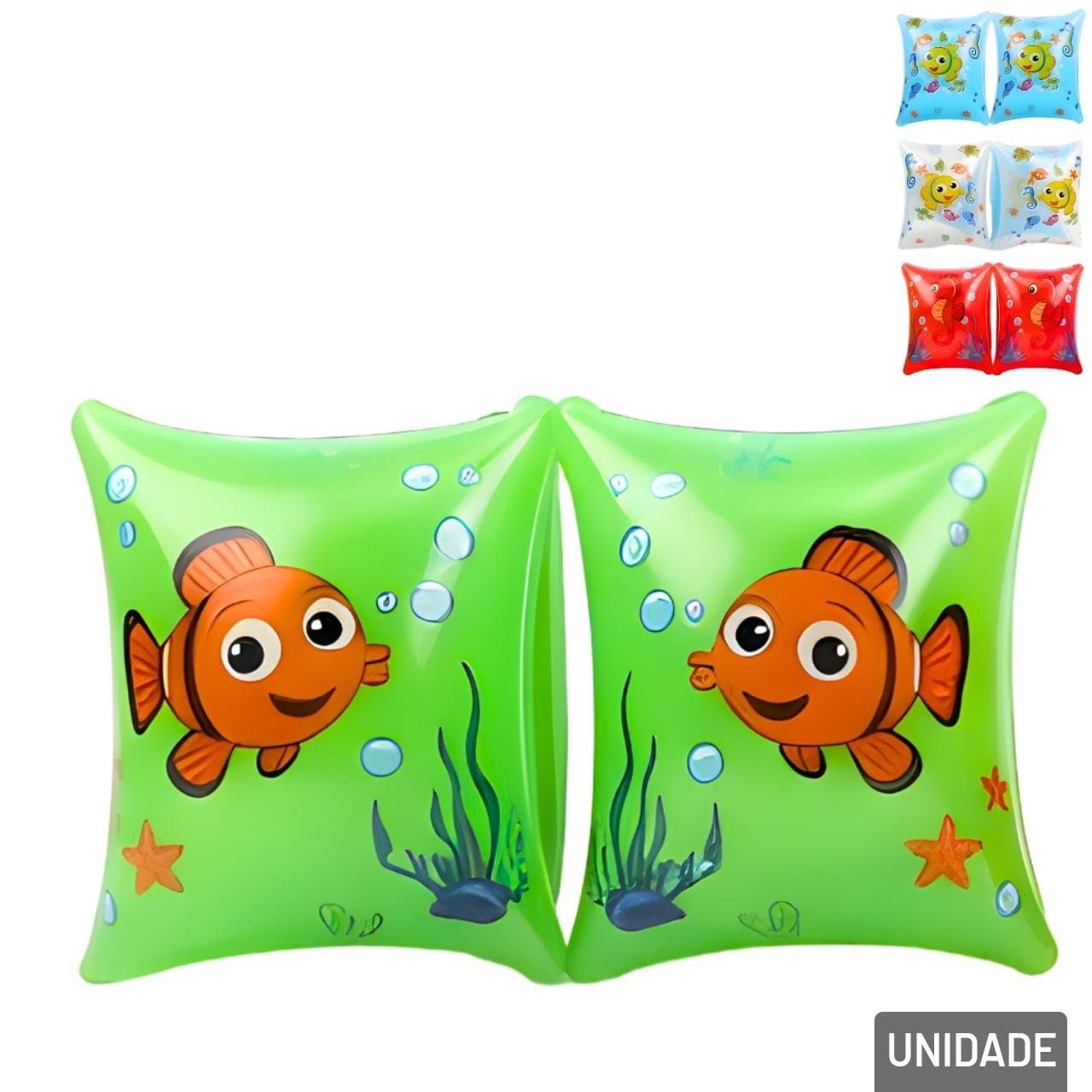 Boia de braço inflável 23 x 13 cm Fundo do Mar