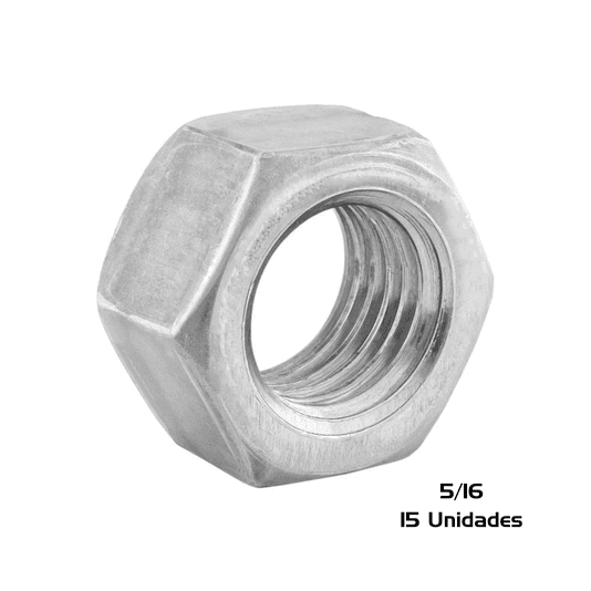 Porca 5/16 % Torneada ZINC.(E) (unidade)