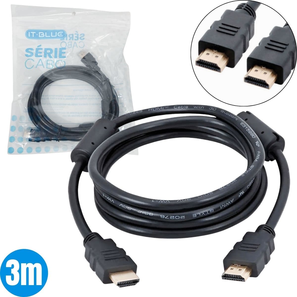 Cabo HDMI versão 1.4 3 m LE-6613