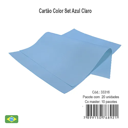 Cartao Color Set Azul Claro
