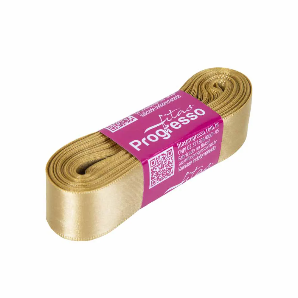 Fita cetim 22 mm x 10 m dourado