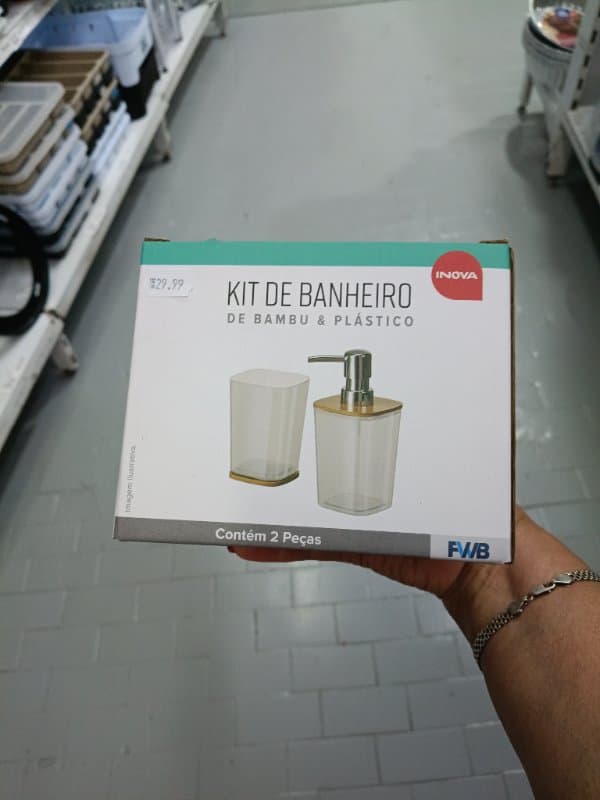 Kit Banheiro de Plastico 2 Peças Color