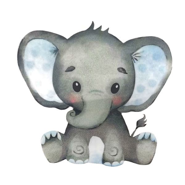 Aplique termocolante Elefante cinza