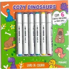 Cozy Dinosaurs Livro Colorir C/6 Canetas