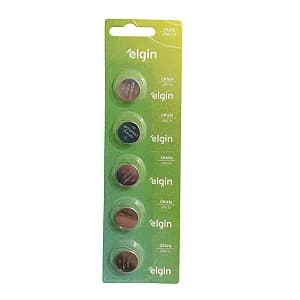 Blister com 05 Baterias CR1632 3V Elgin (unidade)