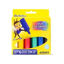 Cola colorida 25g com 6 cores