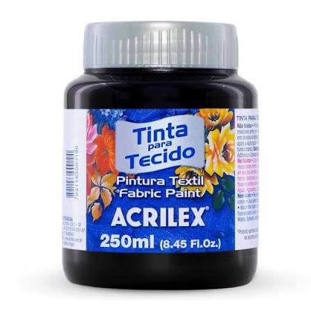 Tinta para tecido fosca preto