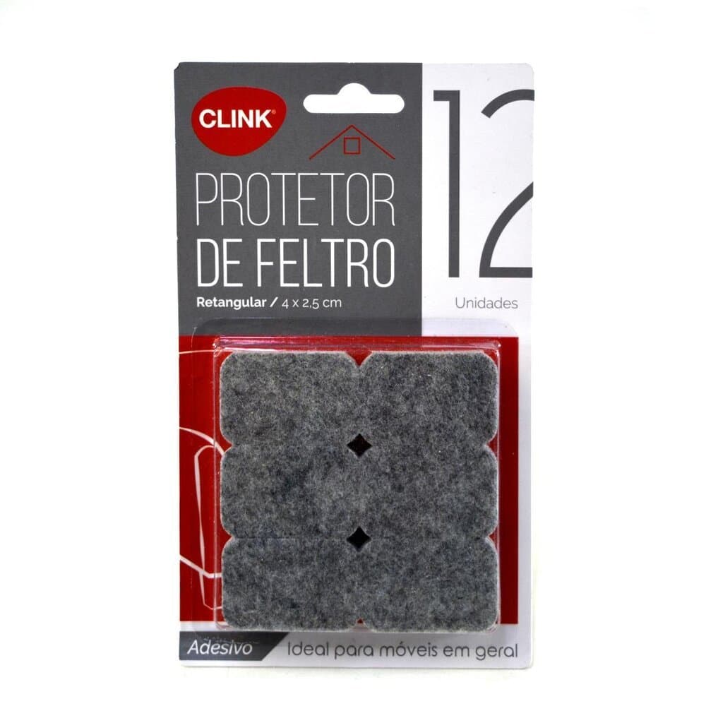 Protetor de móveis feltro 12 peças 40 mm retangular