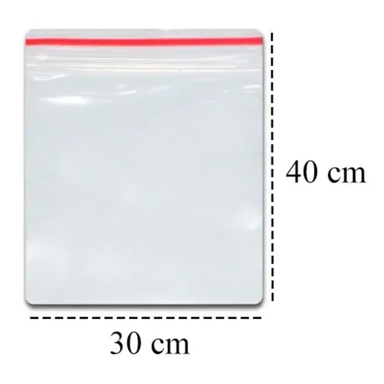 Saco zip nº 11 30 x 40 cm com 50 unidades