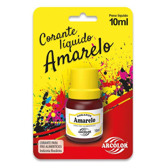 Corante Liquido Arcolor 10ML Amarelo